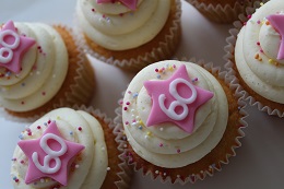 60th birthday cupcakes